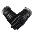 Leather Motorcycle Fleece Anti-slip Gloves Men Touch Screen Driving Gloves