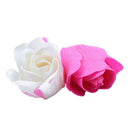 9Pcs Scented Rose Flower Petal Bath Body Soap Wedding Party Gift(Rose+White