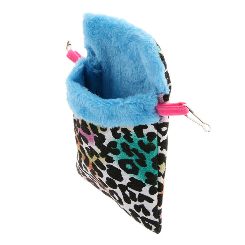 Small Animals Hamster Winter Warm Plush Pouch Sleeping Bed Hammock Leopard