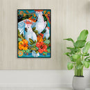 DIY Full Drill Round Diamond Painting Three Parrot Rhinestone Bead Mosaic