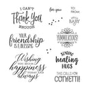 Greetings Label Silicone Stamp Set for DIY Photo Album Paper Card Craft A
