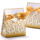 100Pcs Wedding Favour Candy Boxes Bags with Ribbon Sweet Cake Gift Party De D5J1
