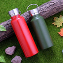 500ml Stainless Vacuum Water Bottle Thermal Flask Mug Camping Hiking Black