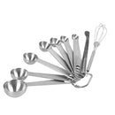 9 PCS Stackable Measuring Spoons, Stainless Steel Measuring Spoons for Dry