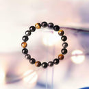 10mmWomen Men Tiger Eye Hematite Black Obsidian Natural Gifts Bracelet Ston N0F5