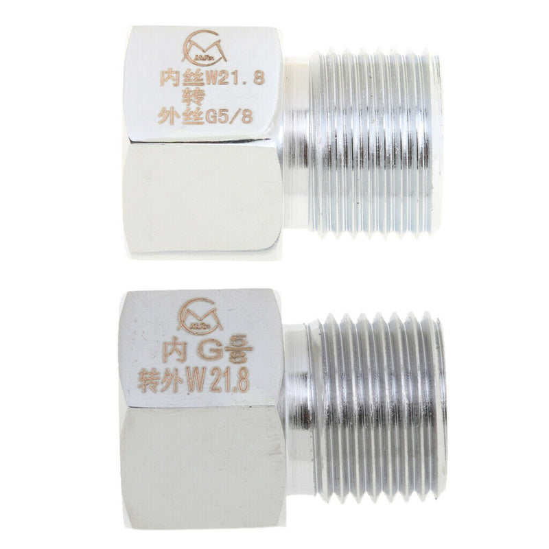 2pcs Aquarium Tank Cylinder Adapter Converter for Co2 Regulator (G5/8 to W21.8