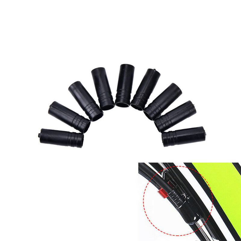 100x 4mm Bike Bicycle Cycling Brake Cable Crimps Housing Plastic End Tips Cap %ã€Š