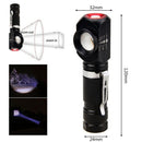 Outdoor Camping Usb Charging Right Angle Flashlight Work Headlights Riding
