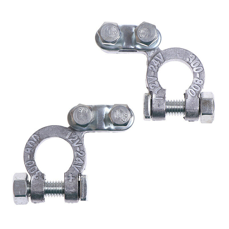 2Pcs Car Battery Connector Post Battery Terminal Pile Cap Charging ClampB Hn