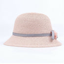 Fashion Cute Children'S Summer Straw Hat Sun Hat Beach Hat Adjustable Pink Z2P5