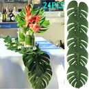 24PCS Bulk Tropical Hawaiian Green Leaves Luau Moana Home Party Table Deco SWK