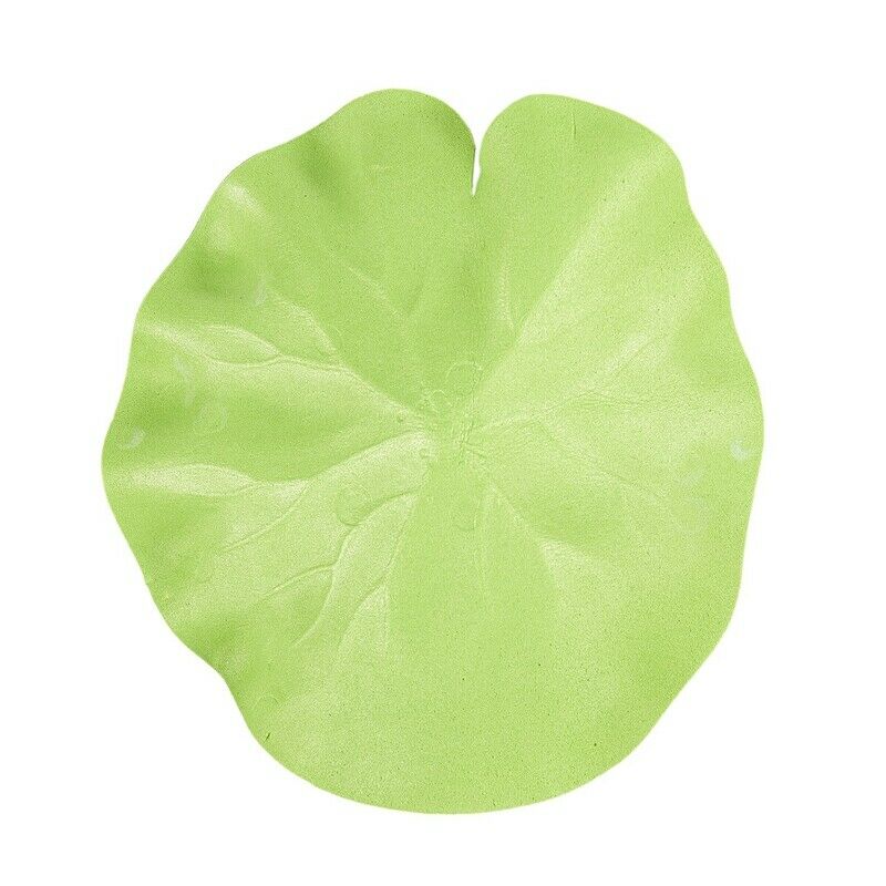 5 Pcs Aquarium Fish Tank Green Lotus Leaf Plastic Floating Decor 5.5" Dia U1J1