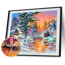 5D DIY Full Drill Snow Village Diamond Painting Embroidery Cross Stitch Kit