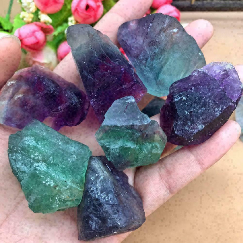 1.5-2cm Natural Fluorite Quartz Crystal Purple Stones H2W4 Gravel A1U9 G1S2 M4T9