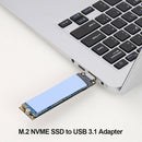 NVMe to USB Adapter M2 M Key SSD to to USB 3.1 A Card + USB A to C Adapter A