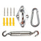 Sun Shade Sail Hardware Kit 6 Inch Sail Hardware for Trigangle and Rectangl B6W9
