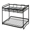 Spice Rack Two Layers Stainless Steel Storage Shelf Rack Home Kitchen Seaso
