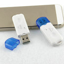 Small Size Blue Wireless Handsfree Usb Bluetooth Audio Music Receiver