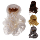 1:6 Lovely Curly Long Wig with Bang Coffee Hair for BJD Making & Repair