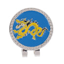 Metal Golf Hat Clip Magnetic with Golf Ball Marker Chinese Zodiac Dragon
