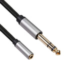 3.5mm Female to 6.35mm Male Cable TRS 1/8 Jack to 1/4 Plug Adapter (1.5m)