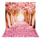 1.5m*1m Sakura Flower Road Photography Backdrop Cloth Wedding Background DIY