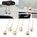 1*Car Rear View Mirror Hanging Decoration Lucky Cat Pendant Auto Accessorie N5B8