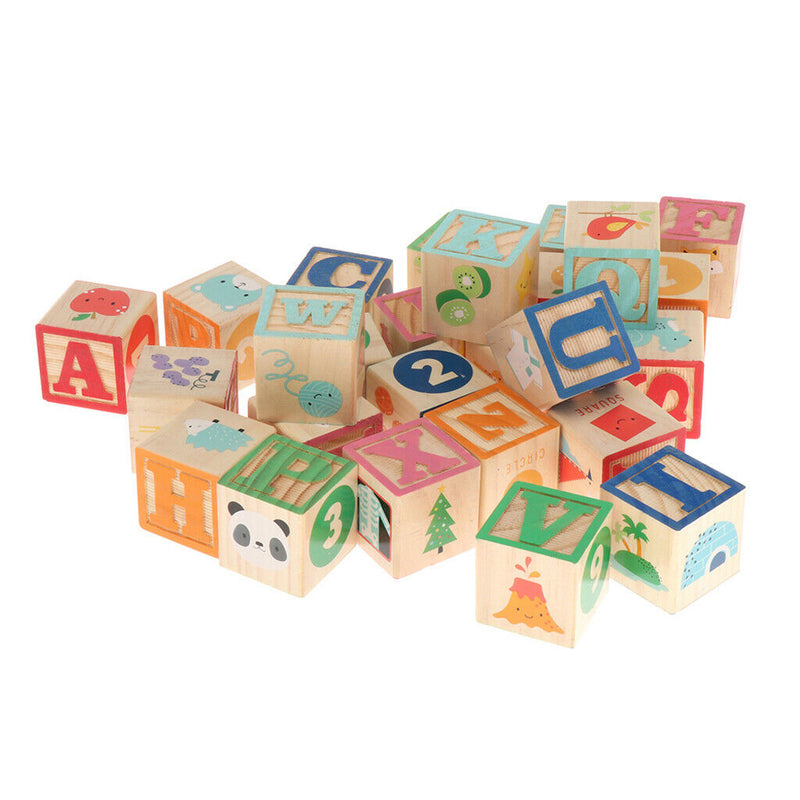 Wooden Square Cubes Building Blocks Mathematical Thinking Teaching Aids for