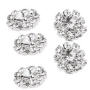 10pcs Rhinestone Flower Shank Buttons Sewing Accessories DIY Jewelry Crafts