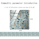 10pcs Ceramic Tile Stickers Set Decorative Wall Decals for Kitchen (TS266) A