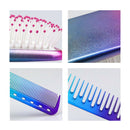 4 Piece Set Rainbow Hair Comb Barber Comb Salon Hair Comb Rainbow Rat Tail Comb