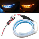 2x45cm DRL Flexible LED Strip Daytime Running Lights Tube Turn SignalLightLampR6