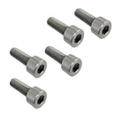 5x M8*25 Titanium Alloy GR5 TC4 Screws Hexagon Head Machine/ Hand Screws