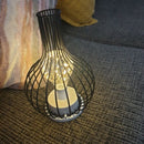 Creative Retro Iron Sobering Bottle Art Hollow Table Lamps Reading Lamp LED