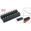 24 Pcs 20 Pin Solder Type 2.54mm Pitch DIP IC Sockets Adaptors F8D1