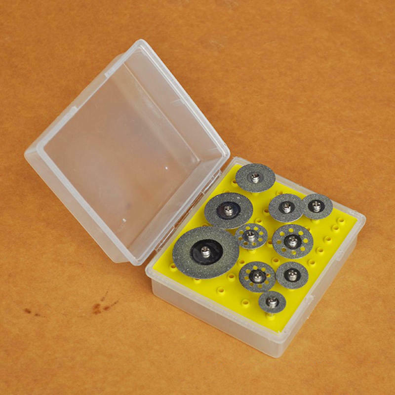 10Pcs Diamond Cutting Off Wheel Set Polishing Mini Drill Discs for Power Rotary