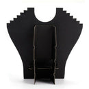 Black velvet jewelry necklace display stand + carton 24x23cm