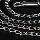 heavy duty metal chain dog puppy walking lead leash clip with red nylon handle Z