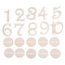 Wedding Table Numbers 1-20 Set Wood Table Numbers Centerpiece for Party Bir