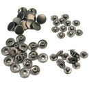 50 Pcs Black Metal Sewing Press Studs Buttons Snap Fasteners Diameter 13 CFW