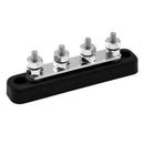 100A 4-Point Bus Bar Power Distribution Block with 4 10/32in Brass Studs