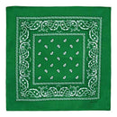 Set of 3 bandanas Paisley Man and Woman 57 x 57 cm black + white + green