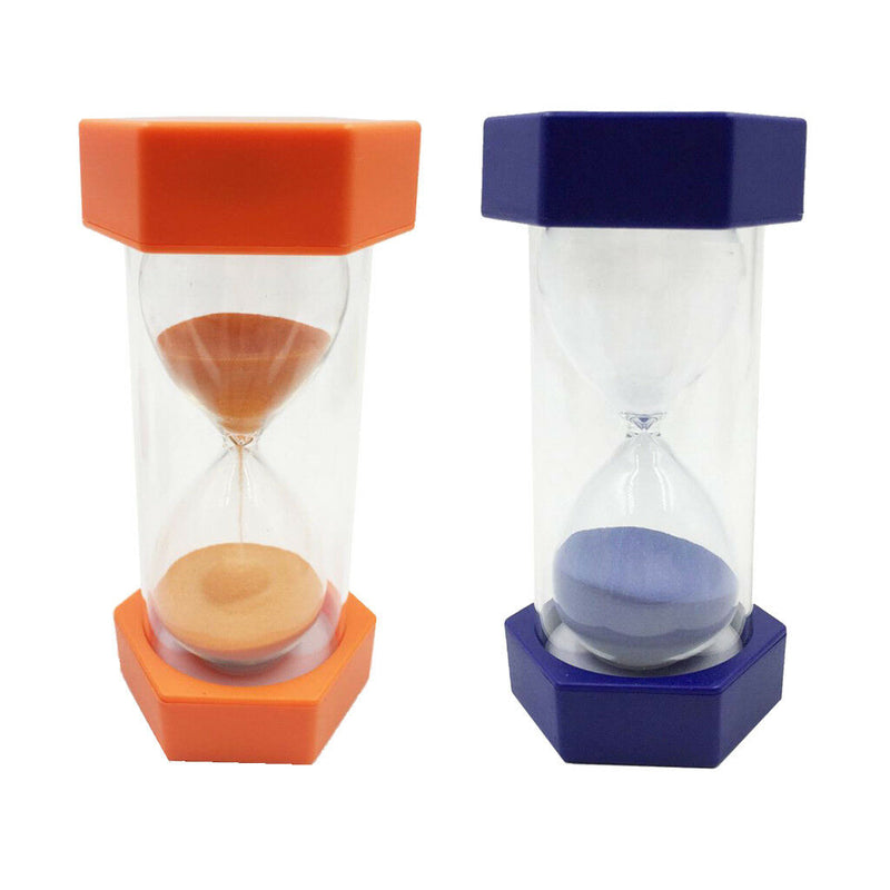 2 Pieces Plastic Sand Timer Five & Ten Minutes Hourglass Kitchen Tool