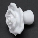 1 x Button Door Handle Drawer Cabinet Closet Ceramic Flower Rose Dresser Kn