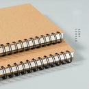 A5 Design 50 Pages Dot Grid Kraft Cover Coil Journal School Notebook X4W2