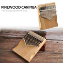 17 Keys Kalimba Pine Musical Instrument Thumb Finger Piano for Beginner