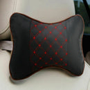 2 Pcs Leather PP Cotton Car Headrest Neck Pillow Auto Seat Cover Head Neck  T9Q3