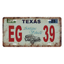 Texas Car License Retro Metal Tin Sign Plaque Picture Bar Pub Man Cave