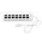 7 Ports High Speed USB 2.0 Hub Splitter w/ON/OFF Switch for Laptop (White)