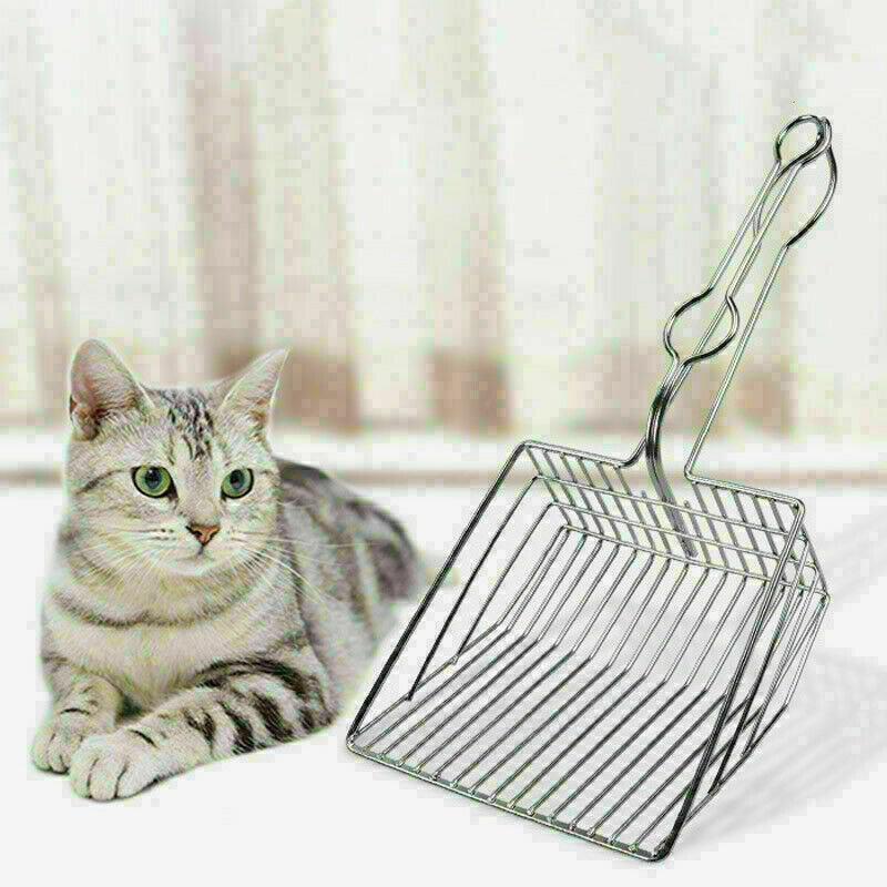 Cats Litter Shovel Pet Cleaning Tool Metal Scoop Kitten Toilet Scoop U6N0 J D5K5